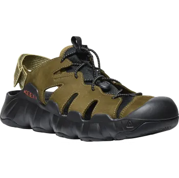 Pánské sandále Sandále Keen Hyperport Fisherman Leather M Dark olive/black 48