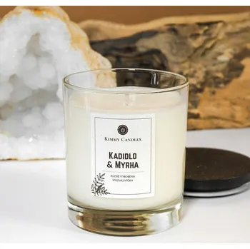 Svíčka Kimmy Candles svíčka Kadidlo & Myrha 220 g