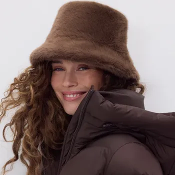 Čepice Reserved - Klobouk z umělé kožešiny - hnědá - 722FF-88X - 722FF-88X-S