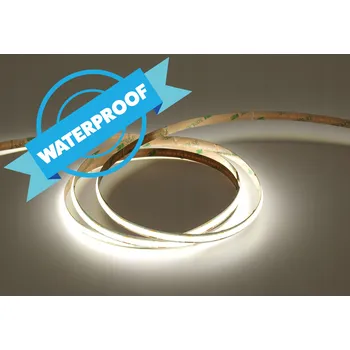 LED osvětlení Profesionální COB LED pásek 8W 900lm 24V bílá studená voděodolná 10mm 5m