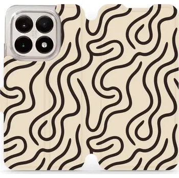 Pouzdro na mobilní telefon Flipové pouzdro Mobiwear - Xiaomi 15T - VA60S Linky (Knížkové flip pouzdro, obal, kryt na mobil Xiaomi 15T - VA60S Linky, materiál Umělá kůže + TPU - ochrana 360°, stojánek, silikonová vanička, magnetické zavírání)