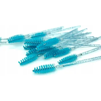 Zubní kartáček Nylonový Kartáček na řasy ForMe Turquoise Glitter (balení 50 ks )