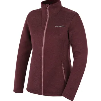 Dámský svetr Husky Dámský svetr na zip Akra L XL, dark bordo
