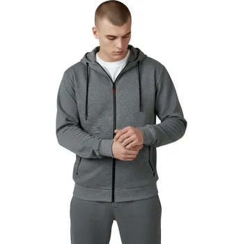 Pánská mikina Must Pánská rozepínací mikina MEDARD Barva: Šedá, Velikost: 3XL