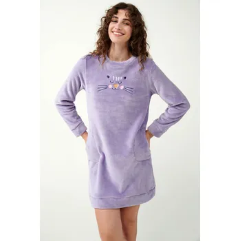 Dámská noční košile Hřejivá noční košile s kapsami Vamp 21305 Velikost: S