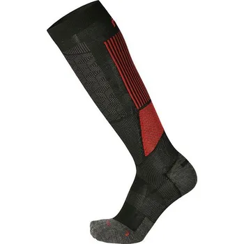 Pánské termo ponožky Mico Light Weight M1 ski socks - nero/rosso 44-46