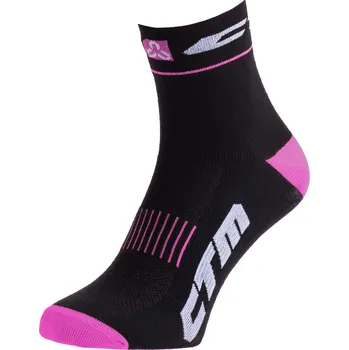 Pánské ponožky Ponožky CTM XC, čierna/ružová, 43-47