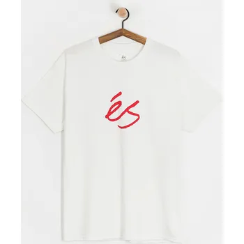 Pánské tričko eS Script (white/red) L, bílá