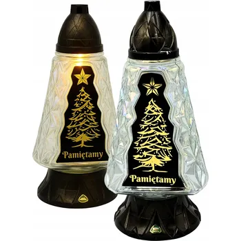 Vánoční dekorace Lucerna Vánoční Zlatý Stromeček + Nápis Vzpomínáme