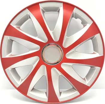 Poklice na kolo Poklice na kola NRM Drift EXTRA stříbrná/červená 15" (Kryty kol)
