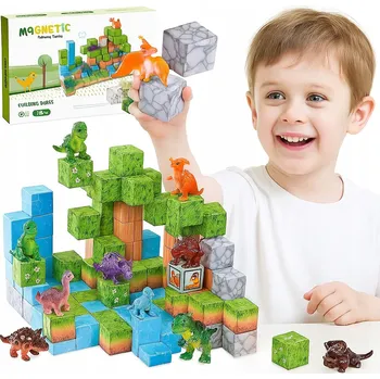ostatní stavebnice STAVEBNICE STAVEBNÍ PIXELY STAVEBNÍ KOSTKY 114 EL DINOSAUŘI
