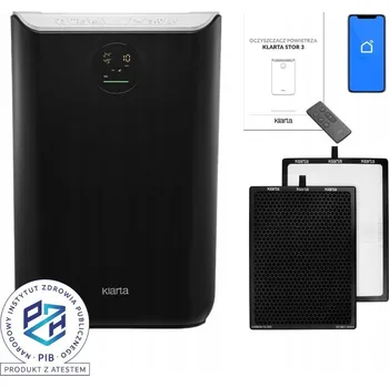 Čistička vzduchu Čistička vzduchu Klarta Stor 3 Black 80m2 H13