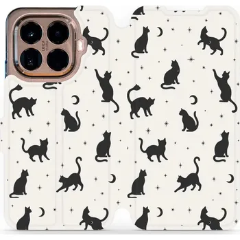 Pouzdro na mobilní telefon Flipové pouzdro Mobiwear - Xiaomi 15T Pro - V162S Noční kočičky (Knížkové flip pouzdro, obal, kryt na mobil Xiaomi 15T Pro - V162S Noční kočičky, materiál Umělá kůže + TPU - ochrana 360°, stojánek, silikonová vanička, magnetické zavírání)