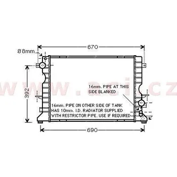 Chladič motoru Chladič, chlazení motoru ACI 02002184