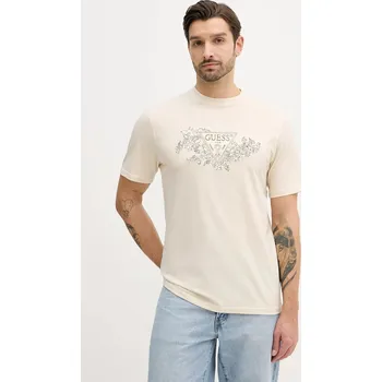 Bavlněné tričko Guess M5BI07.I3Z14 béžová 01X, vel. S