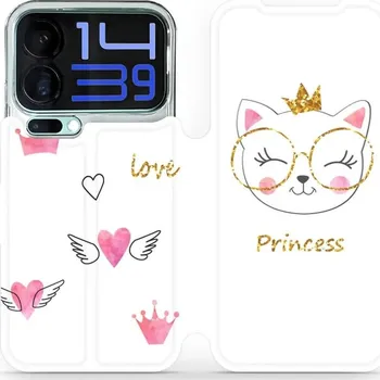 Pouzdro na mobilní telefon Flipové pouzdro Mobiwear - Xiaomi 17 Pro Max - MH03S Kočička princess (Knížkové flip pouzdro, obal, kryt na mobil Xiaomi 17 Pro Max - MH03S Kočička princess, materiál Umělá kůže + TPU - ochrana 360°, stojánek, silikonová vanička, magnetické zavírání)