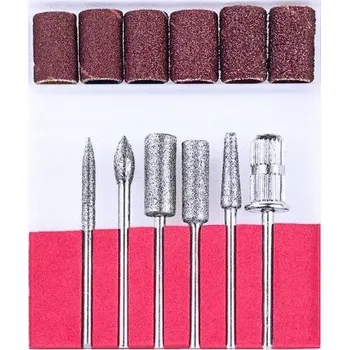 FRÉZY NA NEHTY, SADA 12 DIAMANTOVÝCH KUSŮ