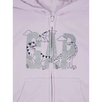 Dívčí mikina GAP Dětská mikina na zip a s kapucí - Holky GAP šedá 2141641