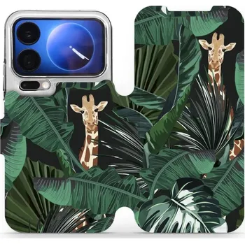 Pouzdro na mobilní telefon Flipové pouzdro Mobiwear - Xiaomi 17 Pro - VP06P Žirafky (Knížkové flip pouzdro, obal, kryt na mobil Xiaomi 17 Pro - VP06P Žirafky, materiál Umělá kůže + TPU - ochrana 360°, stojánek, silikonová vanička, magnetické zavírání)