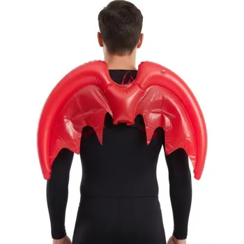 Karnevalový doplněk Nafukovací křídla červená 70 cm čert