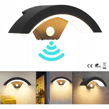 Venkovní osvětlení VENKOVNÍ LED SVÍTIDLO NAD VCHODOVÉ DVEŘE S ČIDLEM POHYBU