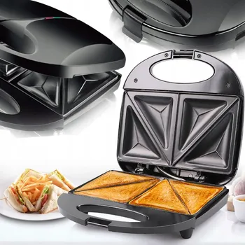 Toustovač Sendvičovač Hoffen Černý sendvičovač na tousty 750 W