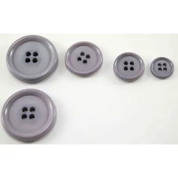 Knoflík Dírkový maxi knoflík - s matným středem - šedý - průměr 3,43 cm