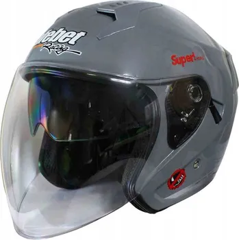 Helma na motorku PŘILBA SAFEBET HF-227 ŠEDÁ XL (ECE)