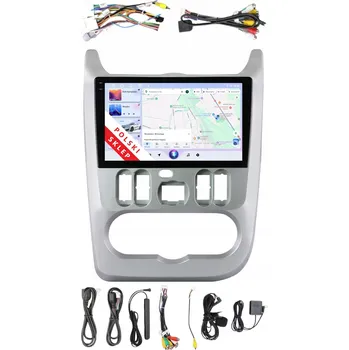 Autorádio 2DIN AUTORÁDIO S NAVIGACÍ ANDROID DACIA LOGAN I SANDERO 1, 3 GB RAM, DSP, CARPLAY, LTE