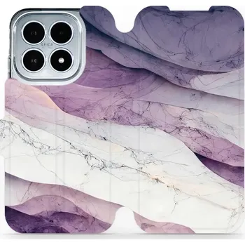 Pouzdro na mobilní telefon Flipové pouzdro Mobiwear - Xiaomi 17 - VP31S Bílý a fialový mramor (Knížkové flip pouzdro, obal, kryt na mobil Xiaomi 17 - VP31S Bílý a fialový mramor, materiál Umělá kůže + TPU - ochrana 360°, stojánek, silikonová vanička, magnetické zavírání)