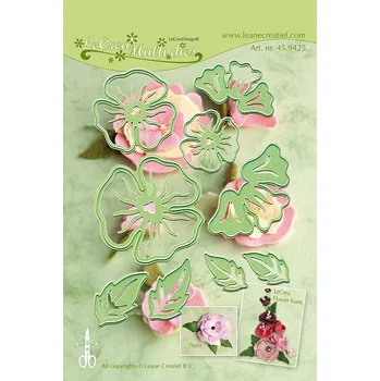 Kancelářská technika Vyřezávací kovová a embosovací šablona Leabilities - Luční kvítí (7 ks)