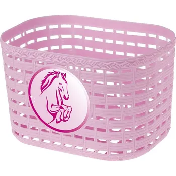 Košík na láhev Košík plastový na riadidlá, detský, ružový