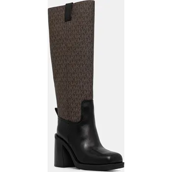 Dámské kozačky Kozačky MICHAEL Michael Kors Houston dámské, hnědá barva, na podpatku, 40F5HOHB9L.292 89X, EUR 37