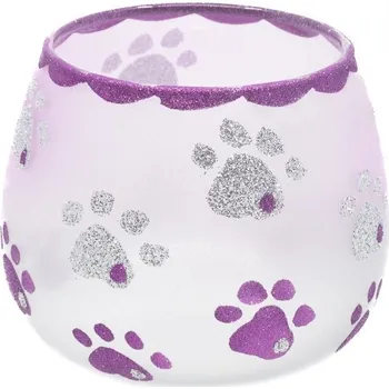 Svícen Morko Kalíšek s packami na čajovou svíčku – fialová