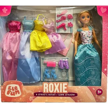 Panenka ELEFUN Panenka ROXIE ŠATNÍK + oblečení + doplňky