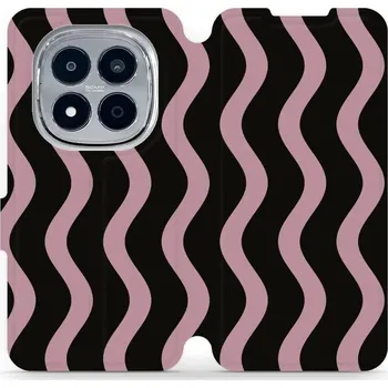 Pouzdro na mobilní telefon Flipové pouzdro Mobiwear - Xiaomi Redmi Note 15 Pro 5G - VA54S Fialové vlnky (Knížkové flip pouzdro, obal, kryt na mobil Xiaomi Redmi Note 15 Pro 5G - VA54S Fialové vlnky, materiál Umělá kůže + TPU - ochrana 360°, stojánek, silikonová vanička, magnetické)