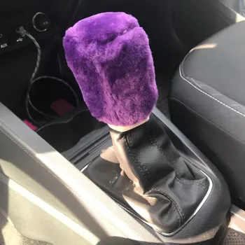 Chlupatý obal na řadící páku Violet (Dekorace do interiéru)