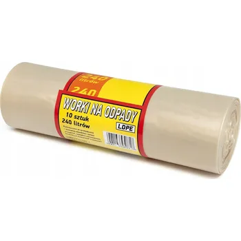 Pytle na odpadky PYTLE NA ODPAD UNIVERZÁLNÍ PRŮHLEDNÉ 240L x 10 KUSŮ 90 cm x 140 cm