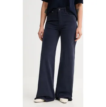 Dámské kalhoty Kalhoty United Colors of Benetton dámské, černá barva, široké, high waist, 41ULDE029 59X, vel. 27