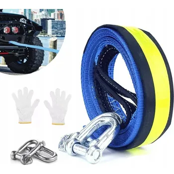 Tažné lano TAŽNÉ LANO POPRUH 5M 8 TUN PRO ODTAHOVÁNÍ AUTA