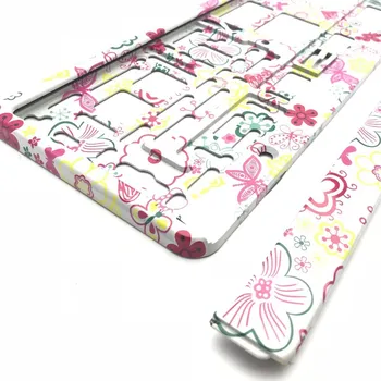 Držák SPZ Podložka pod SPZ růžová Květinka (rámeček pod SPZ)