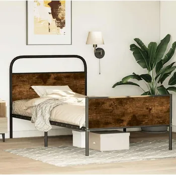 vidaXL Rám postele bez matrace 100x200 cm kompozitní dřevo [4100441] Barva: kouřový dub