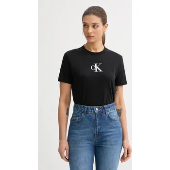 Pánská móda Bavlněné tričko Calvin Klein Jeans LV047E804G černá 99X, vel. S