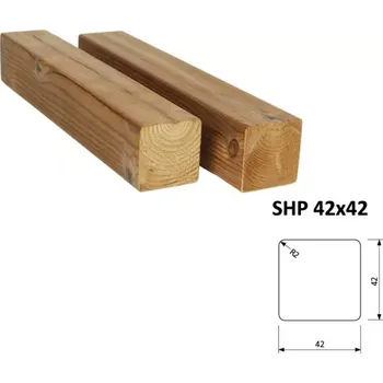Příslušenství pro plot Hoblovaný hranol SHP 42 x 42 x 3000 mm - THERMOWOOD, lepený