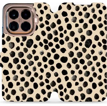 Pouzdro na mobilní telefon Flipové pouzdro Mobiwear - Xiaomi 15T Pro - VA50S Černé puntíky (Knížkové flip pouzdro, obal, kryt na mobil Xiaomi 15T Pro - VA50S Černé puntíky, materiál Umělá kůže + TPU - ochrana 360°, stojánek, silikonová vanička, magnetické zavírání)