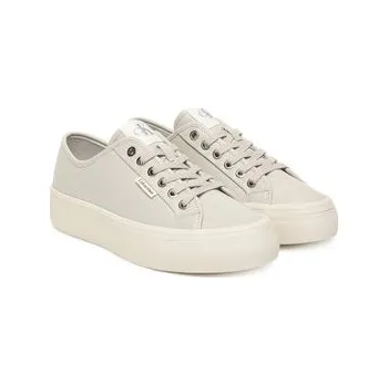 Dámské tenisky Sneakersy Calvin Klein Vulc Flatf Lace Up Lth YW0YW01932 Šedá 36