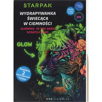 kreativní sada ŠKRABADLO SVÍTÍCÍ VE TMĚ 2 šablony, kreativní sada