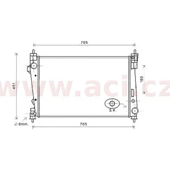 Chladič motoru Chladič, chlazení motoru ACI 01002124