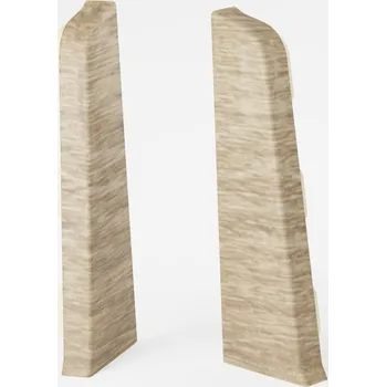 Podlahová lišta Levá koncovka, pravá koncovka Salag PVC 24 x 75, délka 8 cm, dub