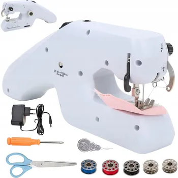 MINI ELEKTRICKÝ ŠICÍ STROJ VYSOKÝ + SADA NA ŠITÍ BÍLÝ